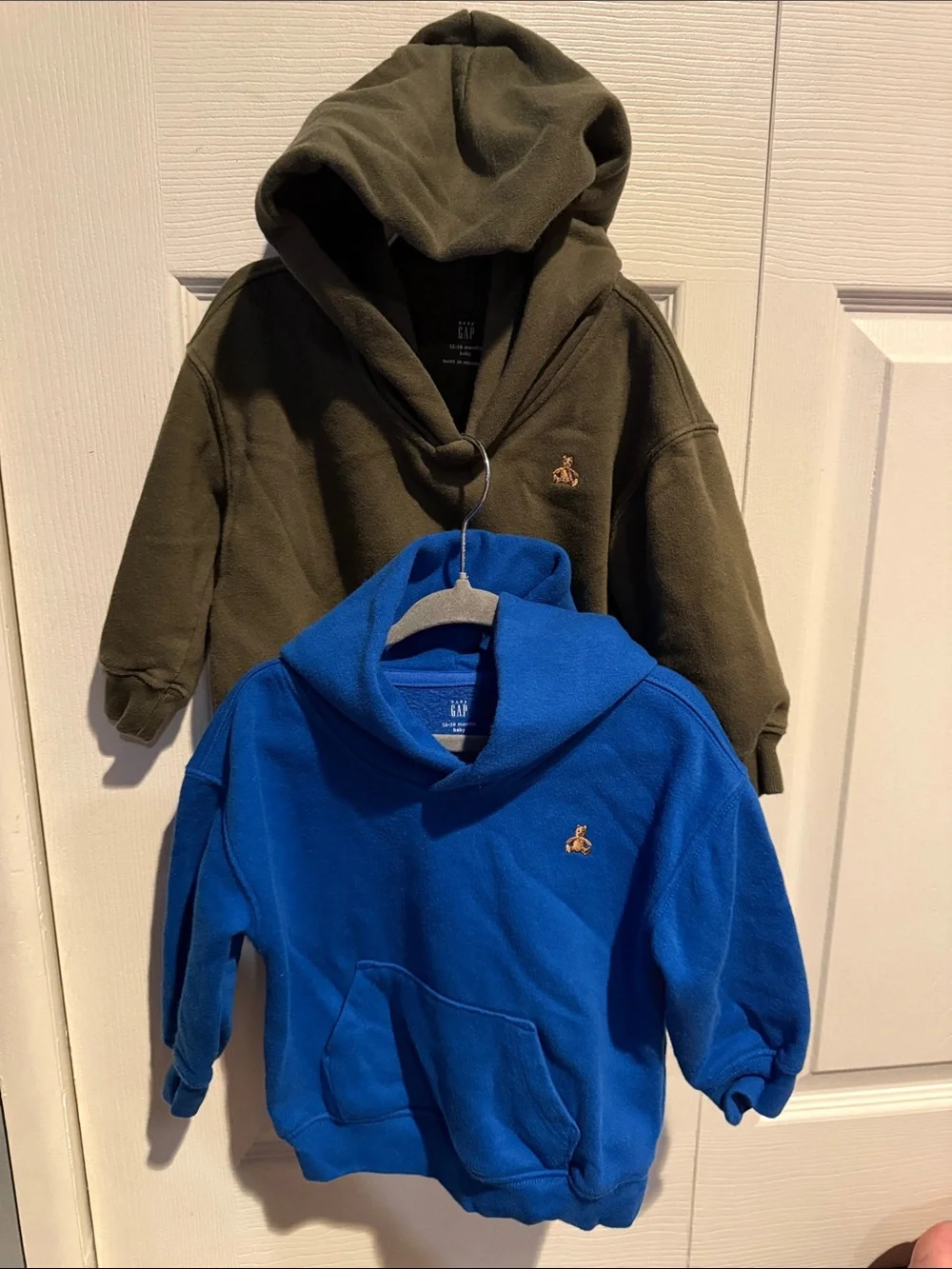 GAP Kids Hooded Pullover Sweatshirts - Olive Green & Royal Blue
